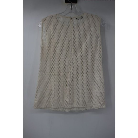 Moschnio blouse women's 6‎ Cheap and Chic Sequin beaded top sleeveless back zip - Picture 4 of 15